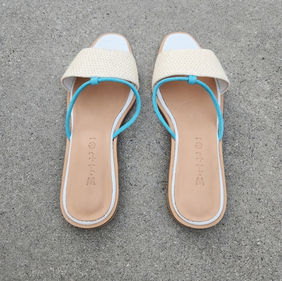 WITE 3 Colored Pop Slider Raffia Sandals - Picture 7 of 11